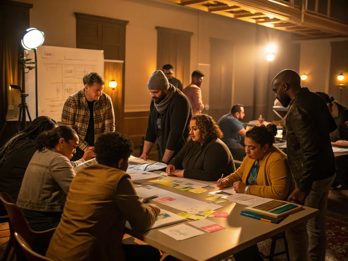 A group of diverse participants engaged in a hands-on data analysis workshop with laptops and a presenter guiding the session, showcasing the interactive learning environment of Top of Texas Data League.